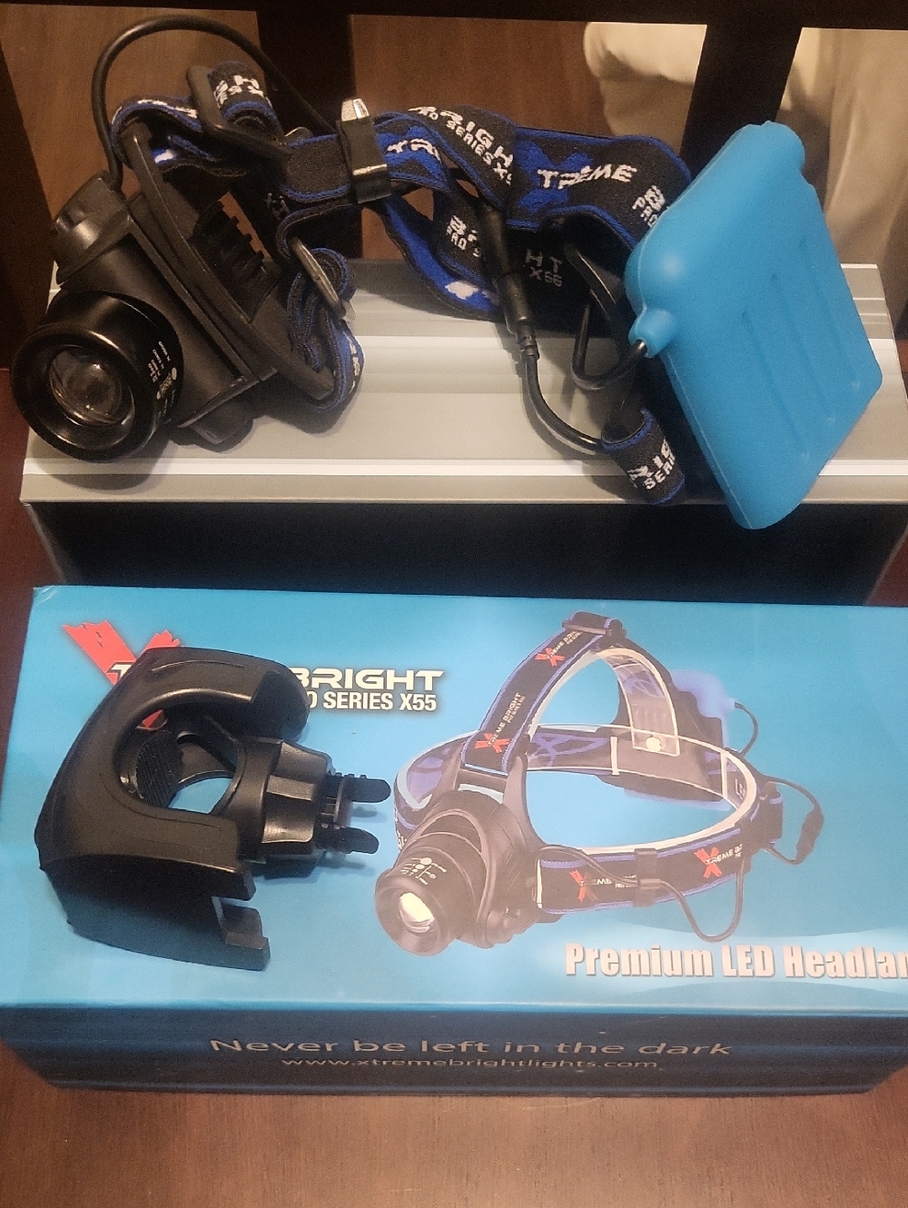 XtremeBright Premium LED Headlamp in Black and Blue